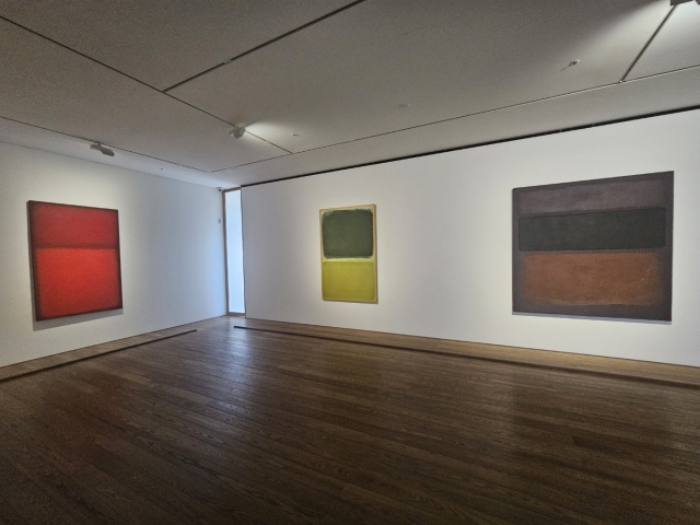 An installation view of Mark Rothko's section at 