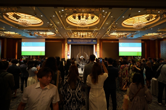 Uzbekistan Embassy in Seoul commemorates 33rd independence Day at Lotte Hotel, Seoul, Friday. (Sanjay Kumar/The Korea Herald).