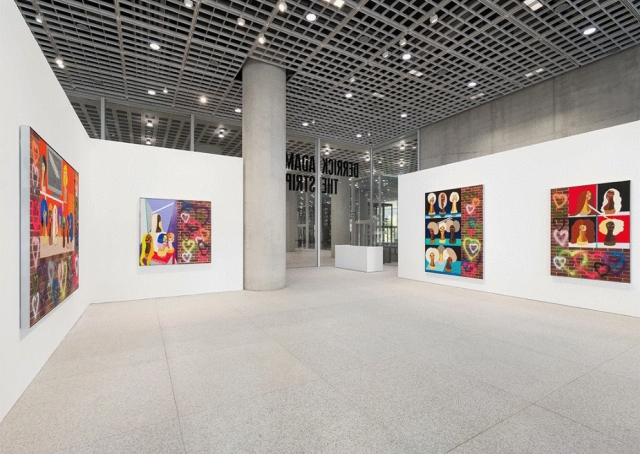 An installation view of “Derrick Adams: The Strip